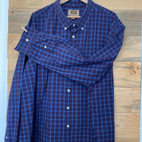 Foundry Men's‎ Button-Down Shirt Big & Tall Blue Plaid 3XL - Picture 5 of 9